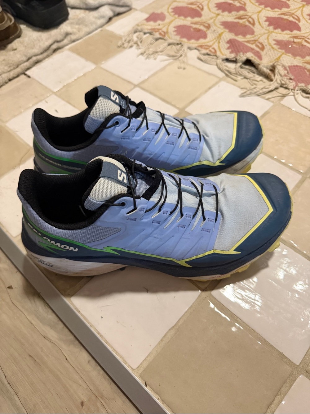 Salomon Thundercross Trail Running Shoes Light Blue Slate Grey